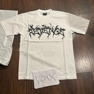 Revenge Smoke Lightning Logo Tee White